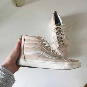Vans Pink Leather Hightops
